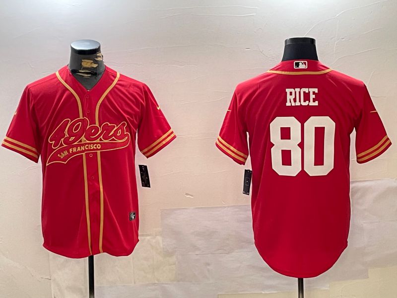 Men San Francisco 49ers #80 Rice Red Joint Name 2024 Nike Limited NFL Jersey style 1209->san francisco 49ers->NFL Jersey